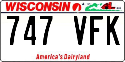 WI license plate 747VFK
