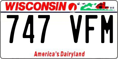 WI license plate 747VFM