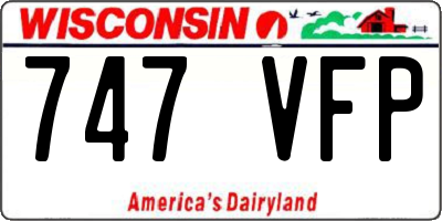 WI license plate 747VFP