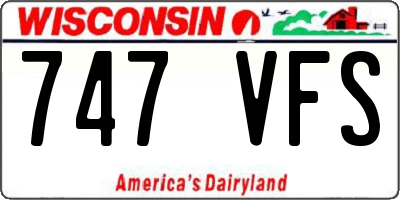 WI license plate 747VFS