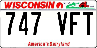 WI license plate 747VFT