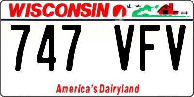 WI license plate 747VFV
