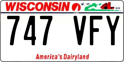WI license plate 747VFY