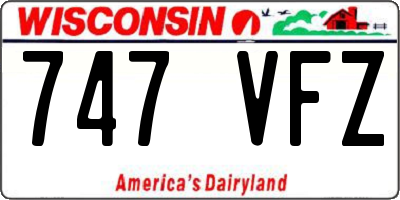 WI license plate 747VFZ