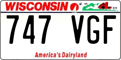 WI license plate 747VGF