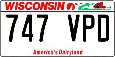 WI license plate 747VPD