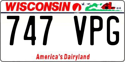 WI license plate 747VPG