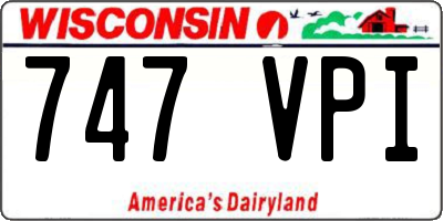 WI license plate 747VPI
