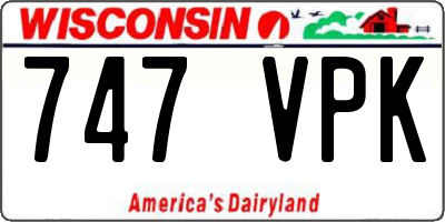 WI license plate 747VPK