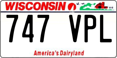 WI license plate 747VPL