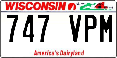 WI license plate 747VPM