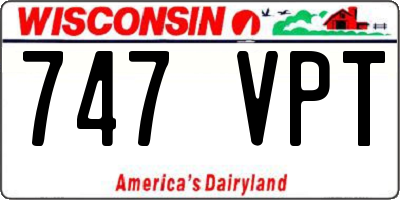 WI license plate 747VPT