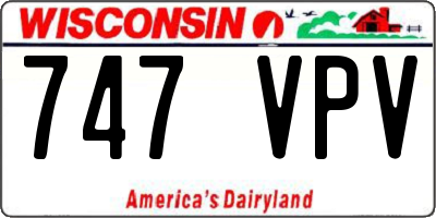 WI license plate 747VPV