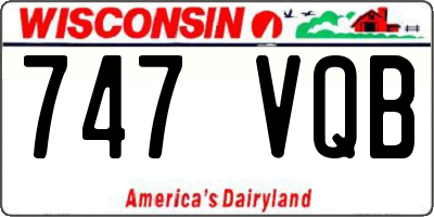 WI license plate 747VQB