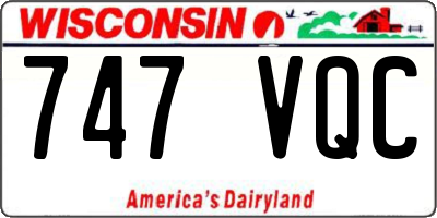 WI license plate 747VQC