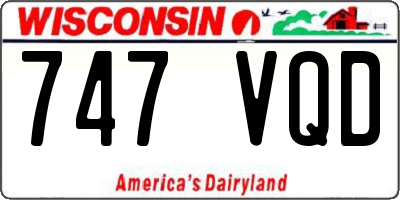 WI license plate 747VQD