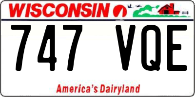 WI license plate 747VQE