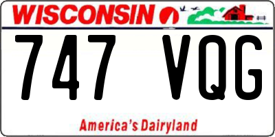 WI license plate 747VQG