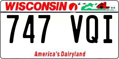 WI license plate 747VQI