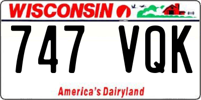 WI license plate 747VQK