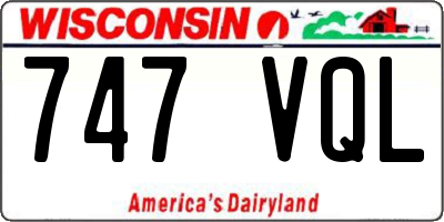 WI license plate 747VQL