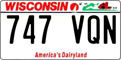 WI license plate 747VQN