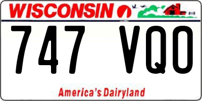 WI license plate 747VQO