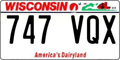 WI license plate 747VQX