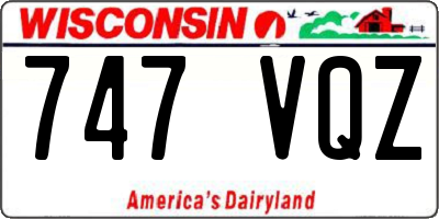 WI license plate 747VQZ