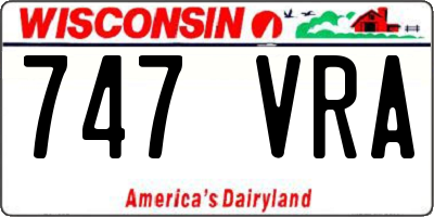 WI license plate 747VRA