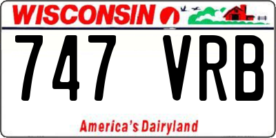 WI license plate 747VRB