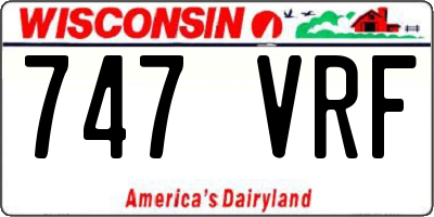WI license plate 747VRF