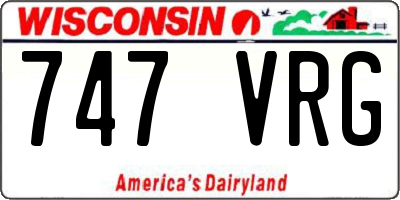 WI license plate 747VRG