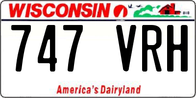 WI license plate 747VRH