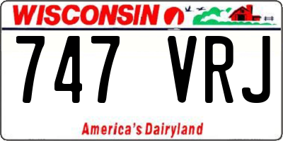 WI license plate 747VRJ