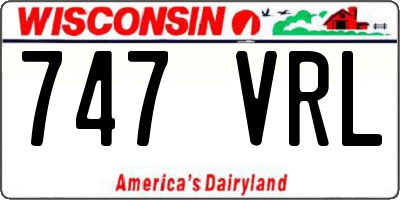 WI license plate 747VRL