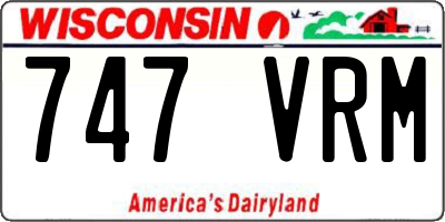 WI license plate 747VRM