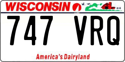 WI license plate 747VRQ