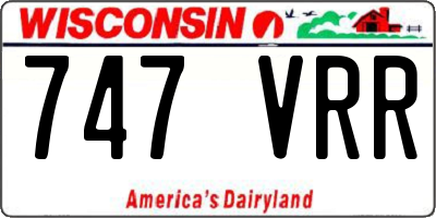 WI license plate 747VRR