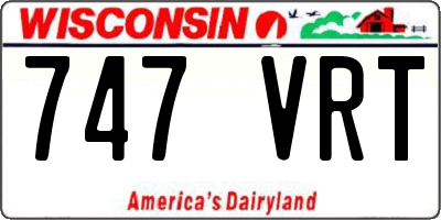 WI license plate 747VRT
