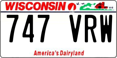 WI license plate 747VRW