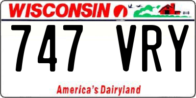 WI license plate 747VRY