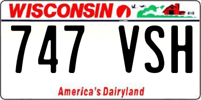 WI license plate 747VSH