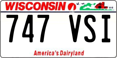 WI license plate 747VSI