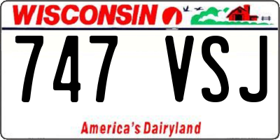 WI license plate 747VSJ