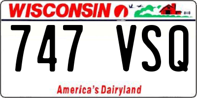 WI license plate 747VSQ
