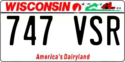 WI license plate 747VSR