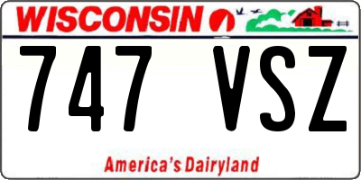 WI license plate 747VSZ