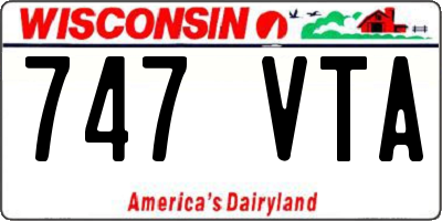 WI license plate 747VTA