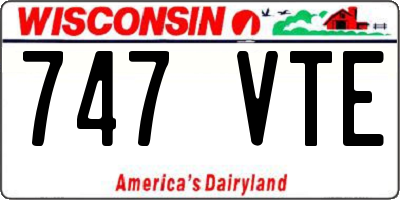 WI license plate 747VTE